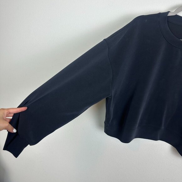 Lululemon Perfectly Oversized Cropped Crew French Terry 12 Athleisure Athletic S - Picture 3 of 7